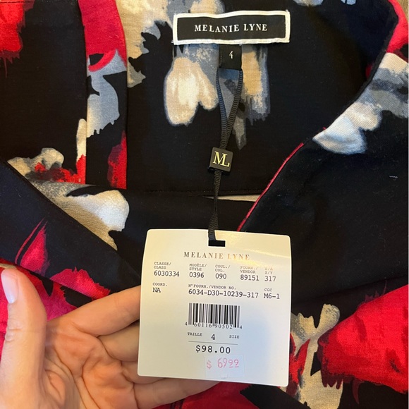 Melanie Lyne Flower Patterned Knee Length Skirt - Picture 3 of 3